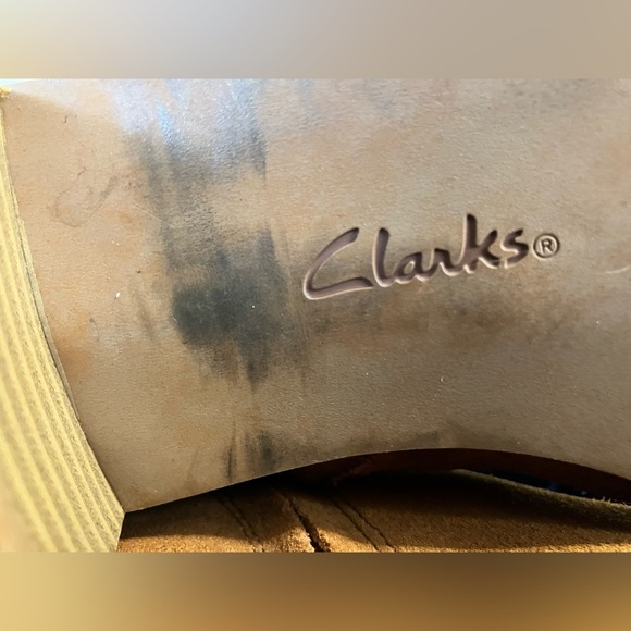 Clark Breccan Myth Tan Rust Suede Boots Booties Size 8.5M - Picture 8 of 10